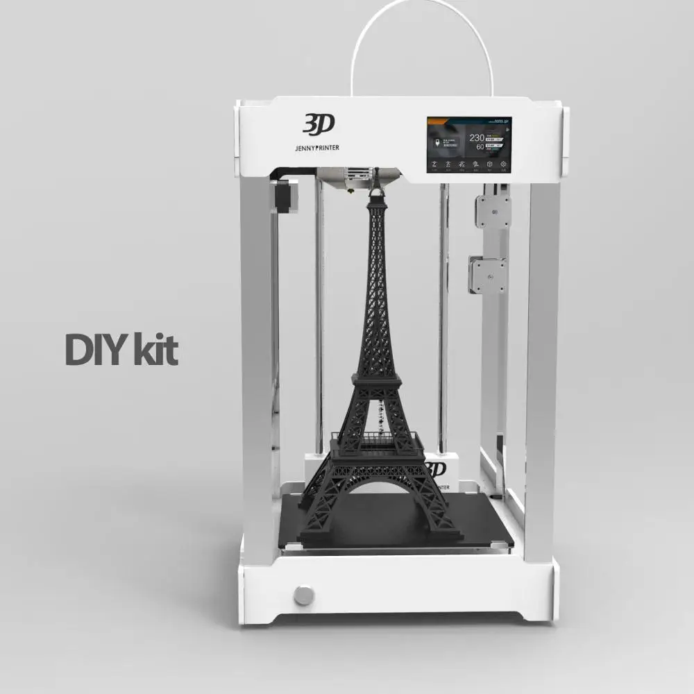 Jenny Maker 3 DIY/Собранный FDM 1,75 мм нить Боуден Экструдер 3d принтер с одним соплом 3d принтер в продаже - Цвет: White DIY kit