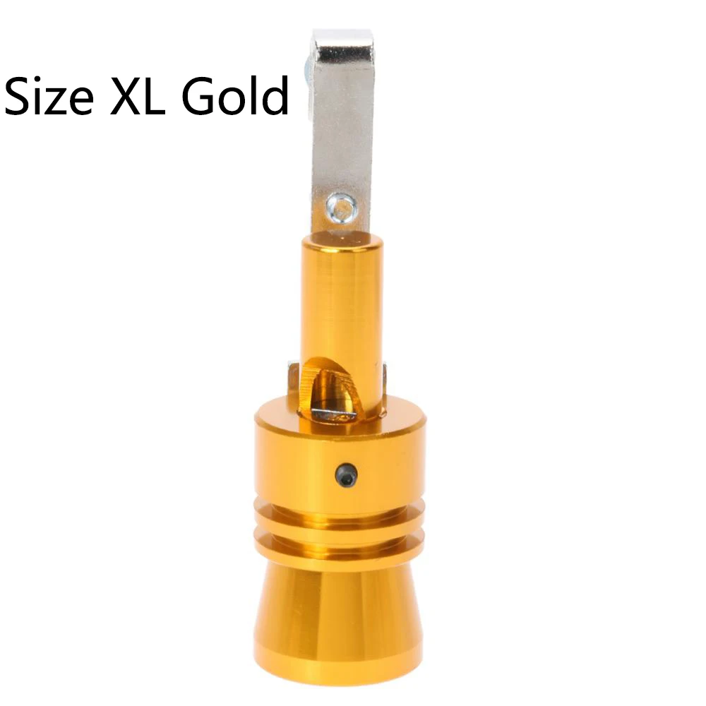 Size XL Gold VODOOL Универсальный Автомобильный турбо звуковой свисток глушитель выхлопной трубы выдувной клапан-симулятор для всех автомобилей глушитель выхлопа Прямая поставка - Цвет: Size XL Gold