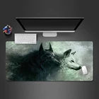Белый и черный коврик для мыши с волком, высококачественные игровые коврики для игроков, компьютерная Офисная Клавиатура, ультратонкие коврики для стола, коврик для мыши