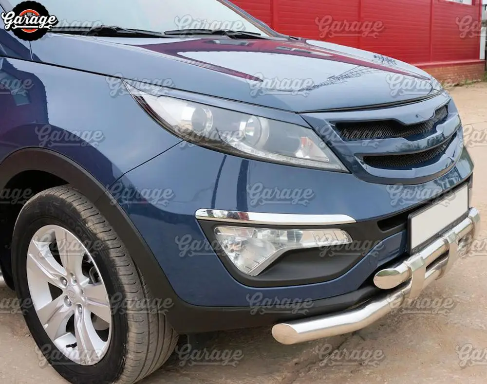 Веки для фар для Kia Sportage 3 2011- ABS пластиковые накладки реснички брови Чехлы для отделки аксессуары для автомобиля Стайлинг тюнинг