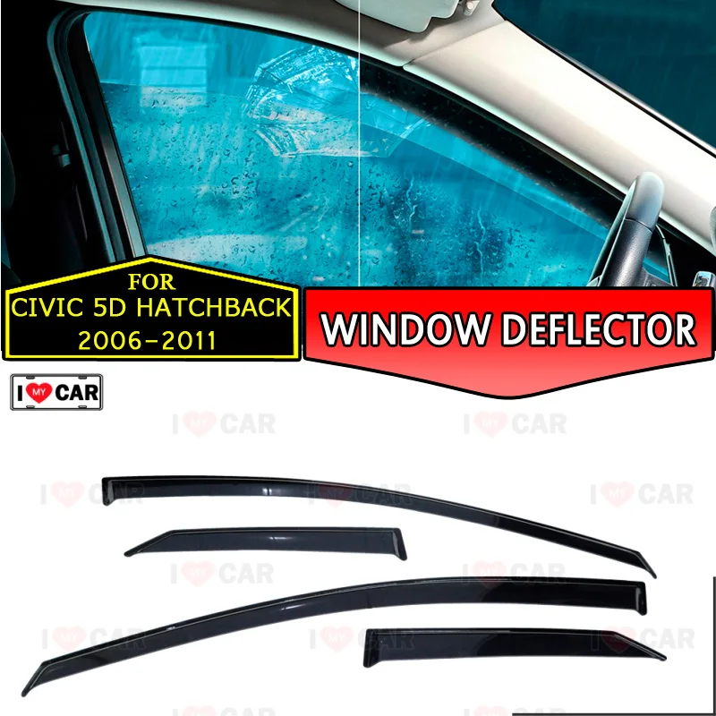Оконный дефлектор для Honda Civic Hatchback 5D 2006 2011 автомобильный оконный ветрозащитный