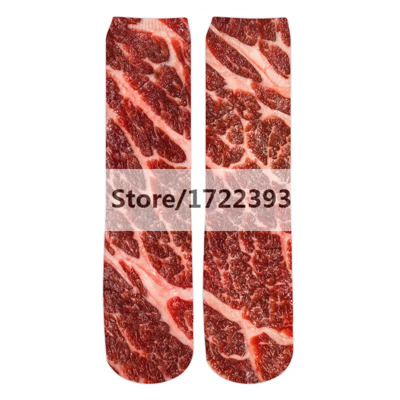 Новинка 2019 модные мужские/женские носки с 3d принтом до щиколотки еды фруктов