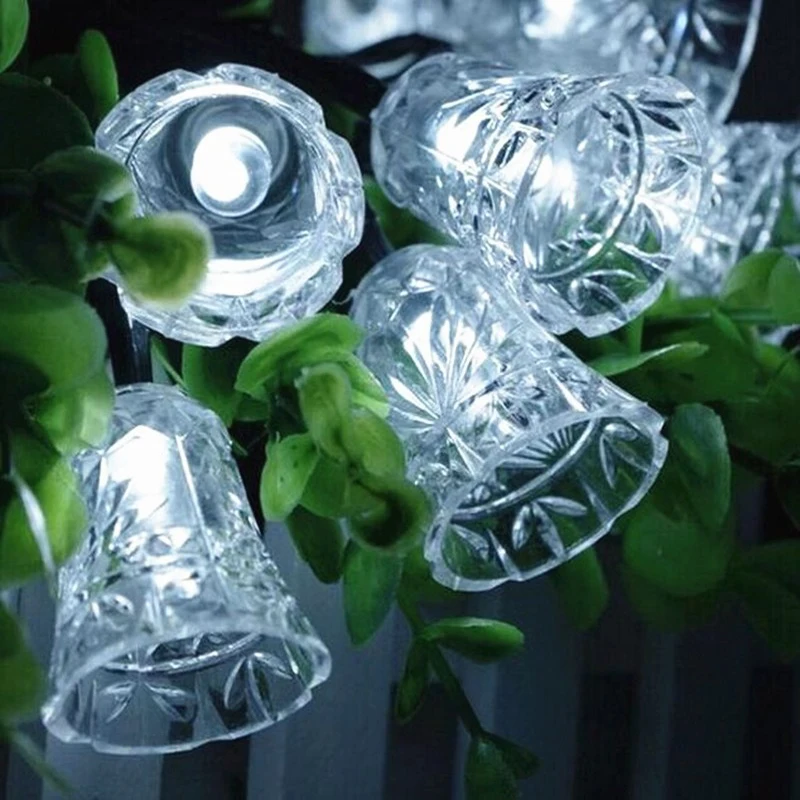 Бесплатная доставка Белл Форма Рождество огни для елочные украшения открытый