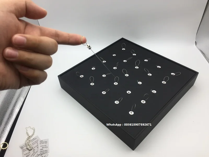 25 holes tray Ювелирные изделия Противоугонный витрина кулон серьги кольцо безопасности дисплей лоток с выдвижной вытяжной шкаф коробка - Цвет: 25 holes tray