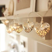 led love heart string fairy light 1 2m 10led battery romantic decoration lights for valentines day christmas party home lamps
