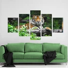 Настенное художественное полотно, Топ-класс, картина постеры с животными 5 шт., маджестические тигровые модульные картины для современного домашнего декора, картины