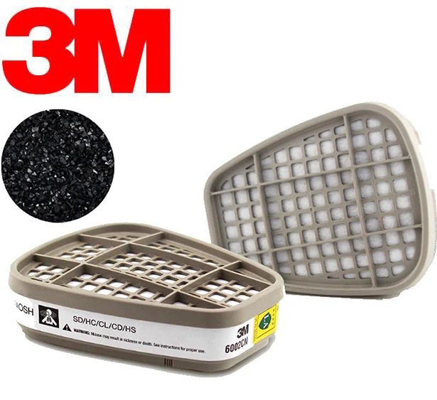 6002CN Filter Box 3 м 7502 маска от пыли 7 в 1 костюм респиратор дышащая Органическая кислота газ хлора SO2 с 6002CN 5N11 фильтр 501 маски аксессуары - Цвет: 6002CN Filter Box