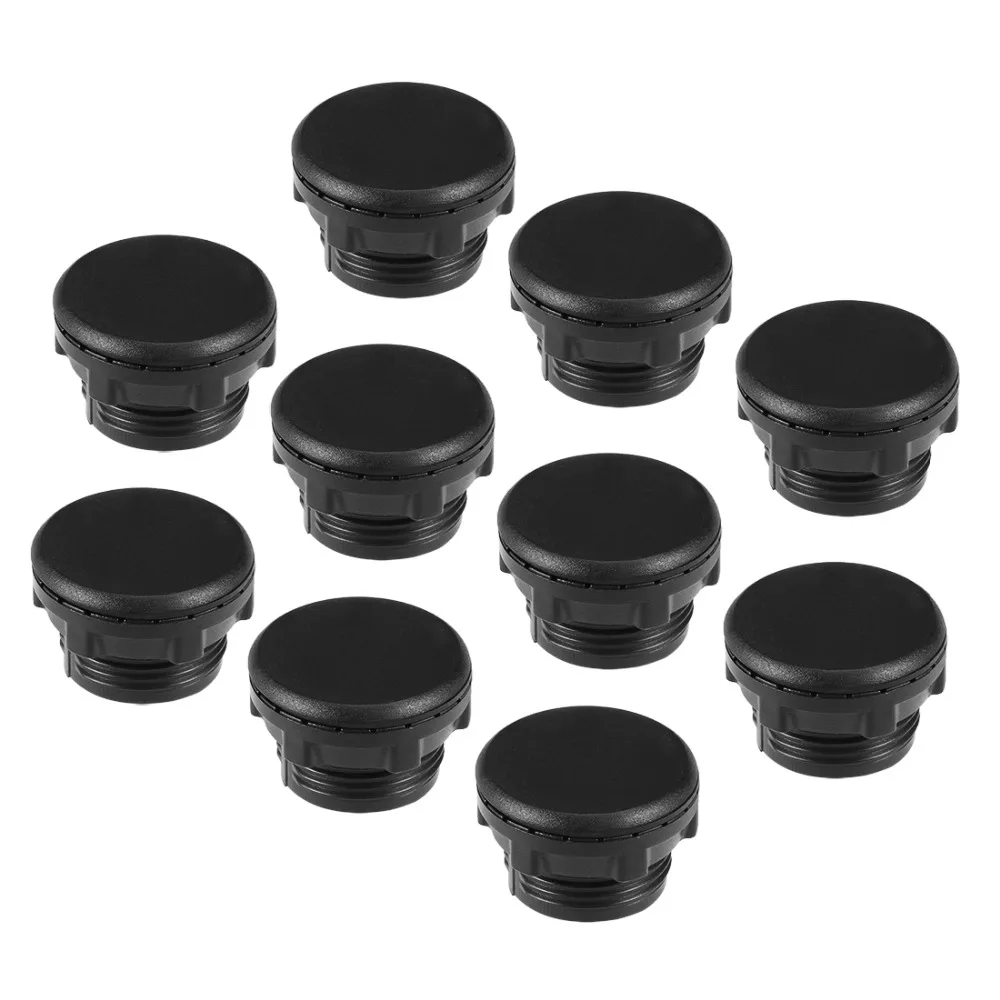 

UXCELL 10Pcs Switches 22mm Black Plastic Push Button Switch Hole Panel Plug Electrical Equipment Supplies Home Improvement