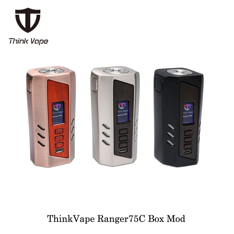 Электронная сигарета ThinkVape Ranger75C 75 Вт поле Mod думаю Vape создано Двойной 18650 Батарея