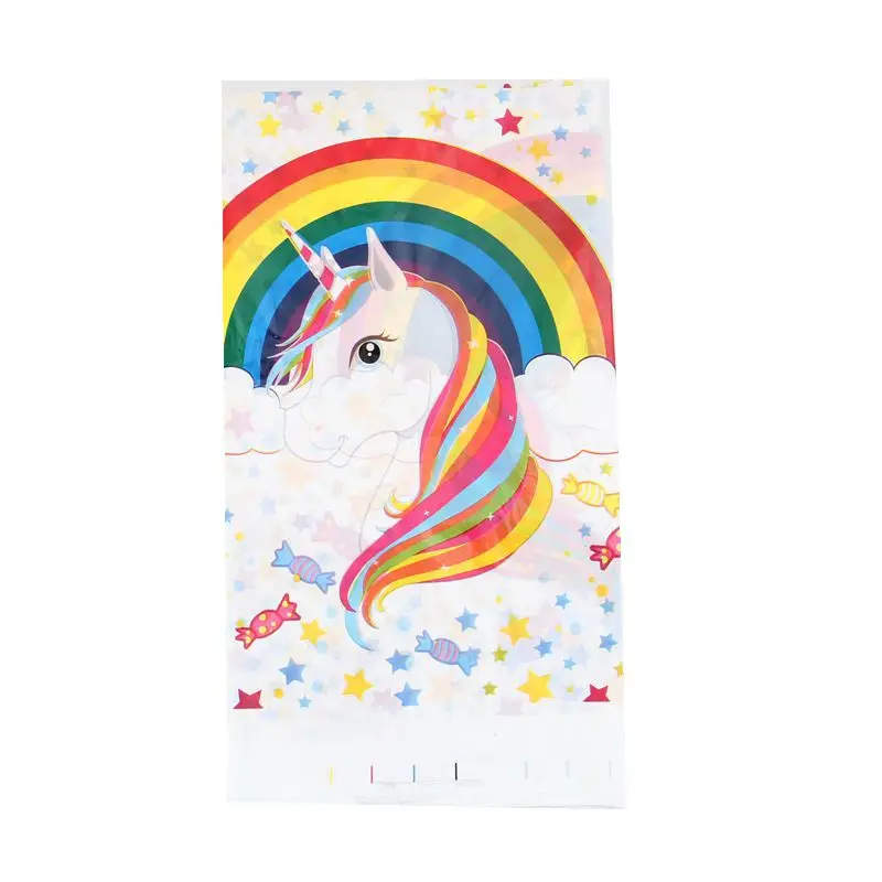 Unicorn Вечерние детские украшения на день рождения 108*180 см, Мстители, Тролль, единорог, принцесса, Минни, Микки, Моана, вечерние скатерти, принадлежности для мальчиков и девочек - Цвет: Unicorn