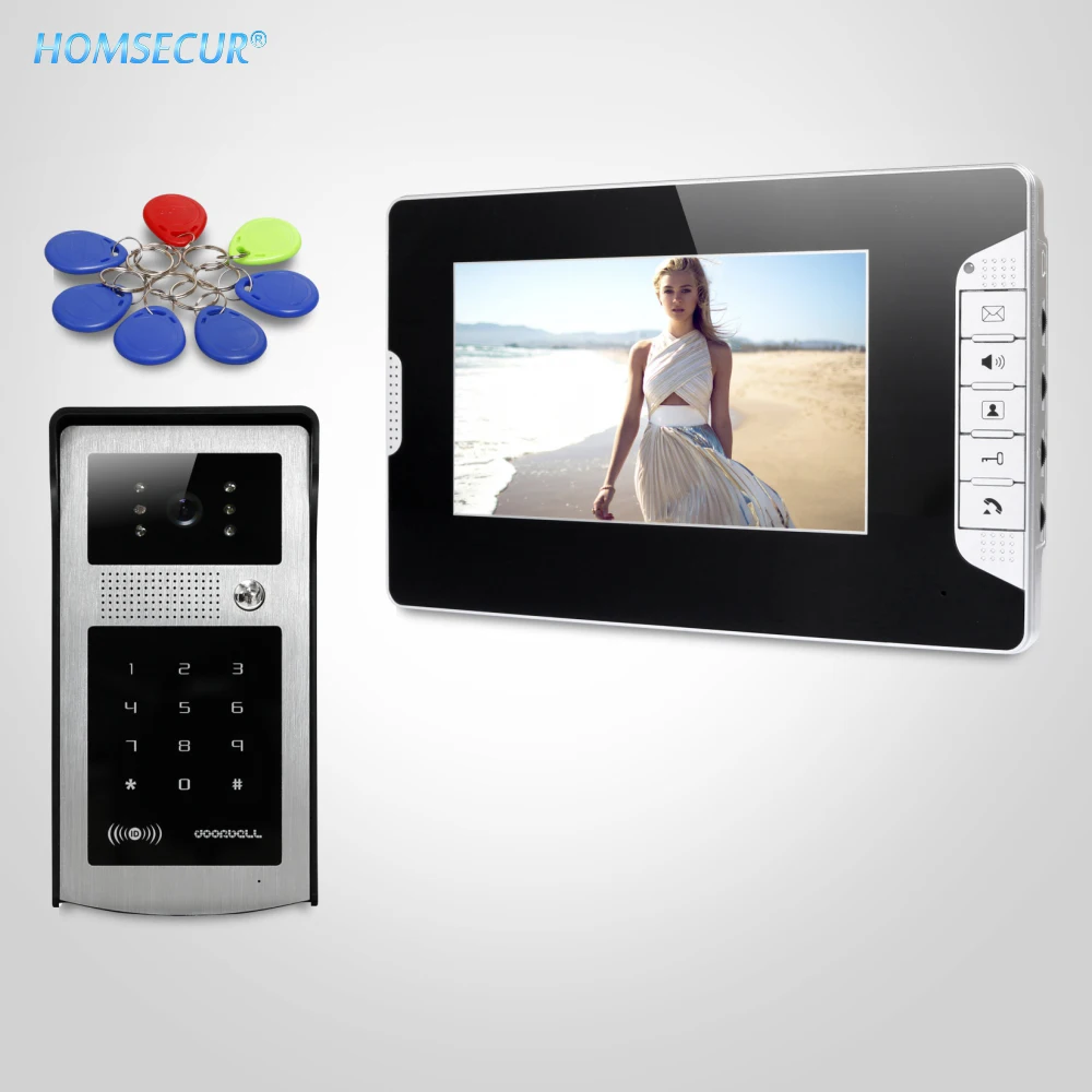 

HOMSECUR US Delivery 7inch Video Door Entry Phone Call System with IR Night Vision for Home Security XC004-S+XM703-B