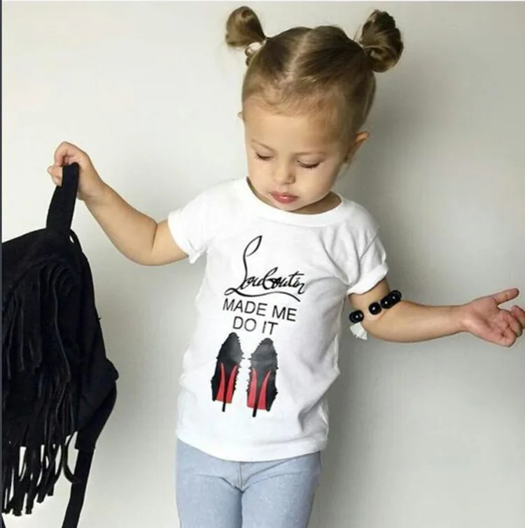 

Summer Baby Girl Tops 100% Cotton tee Shirt Print Infant Clothing Short Sleeve t-Shirt Camiseta Infantil Menina SYHB172153