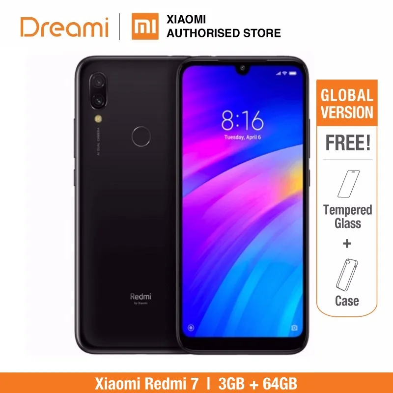 Глобальная версия Xiaomi Redmi 7 64GB rom 3GB ram (абсолютно новая и герметичная коробка)