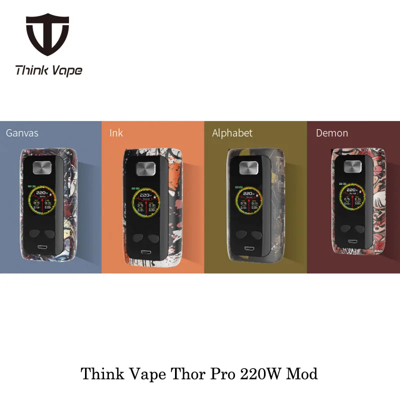 Электронная сигарета Thor Pro 220W коробка Mod Think Vape работает от Двойной 18650 батареи ПК