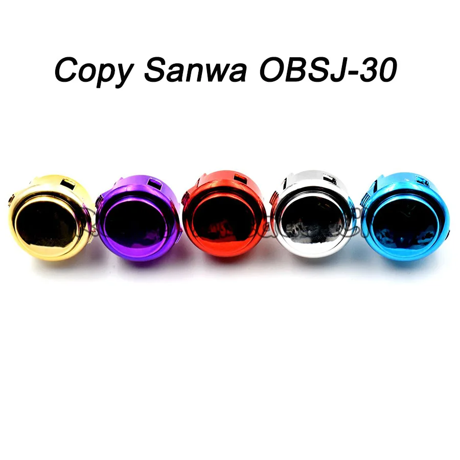 100 шт./лот копия SANWA OBSF 30 золото/серебро/Обсидиан кнопка для USB MAME контроллер