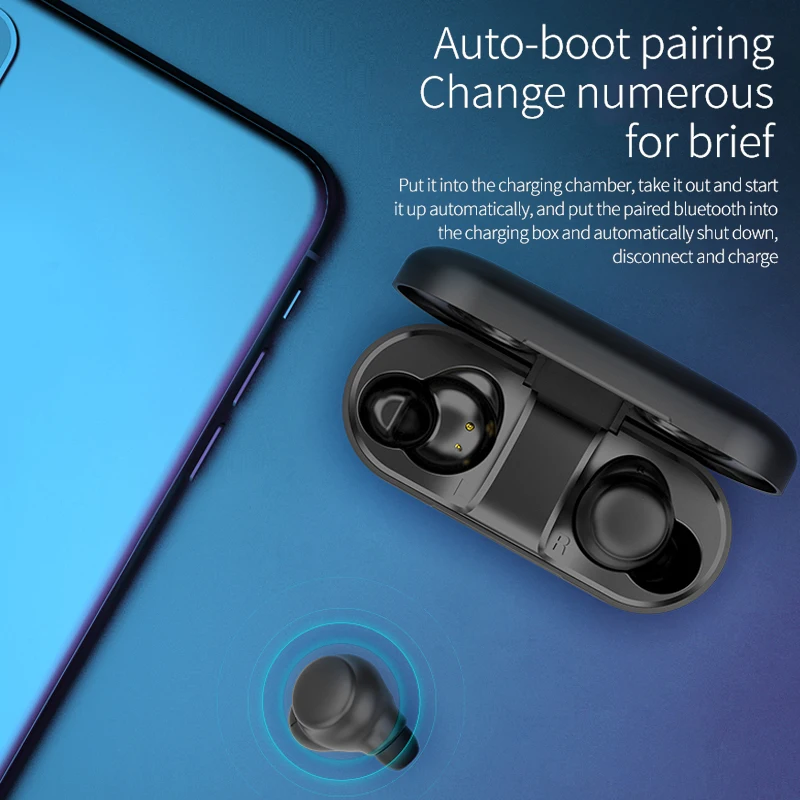 HESTIA Bluetooth 5.0 Wireless Earphone TWS Sport Headphones Handsfree Ear Phones Earbuds Headset Earbud Earphones Case For Phone |