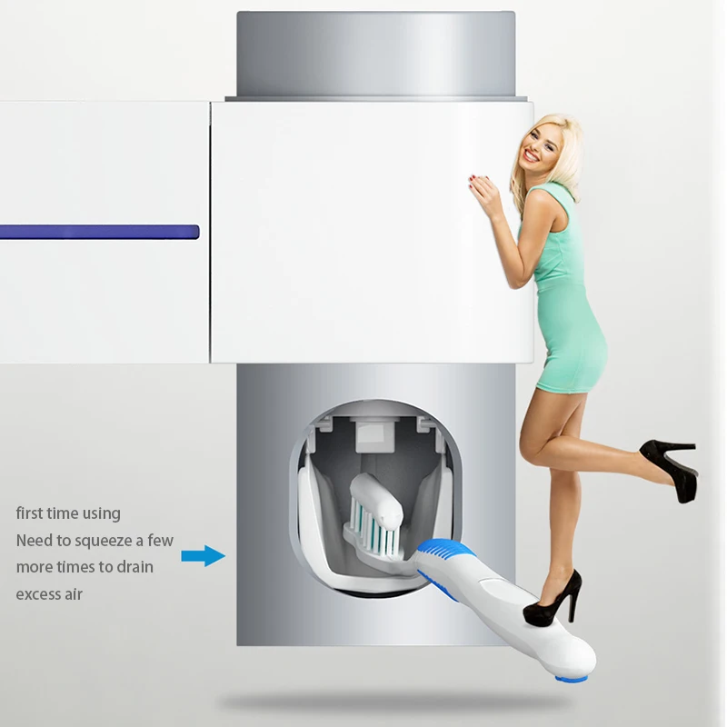 TG-Motors UV Light Ultraviolet Toothbrush Sterilizer Holder Automatic Toothpaste Squeezers Home Bathroom Set | Дом и сад