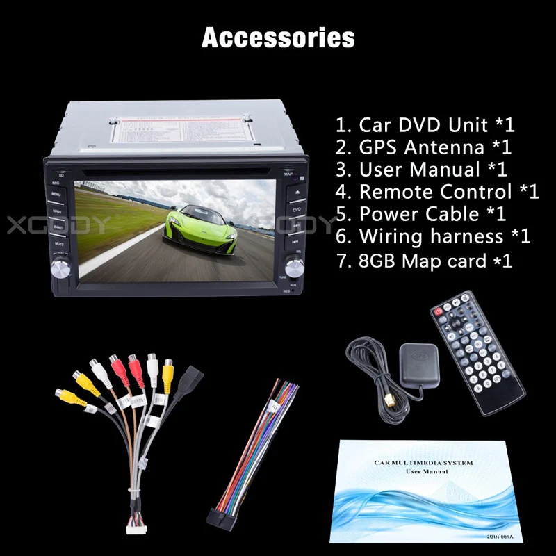 Standard Essgoo 6," 2 Din автомобильный стерео радио dvd-плеер gps Навигация FM RDS USB HD экран Bluetooth Камера заднего вида Aux аудио Авторадио - Цвет: Standard