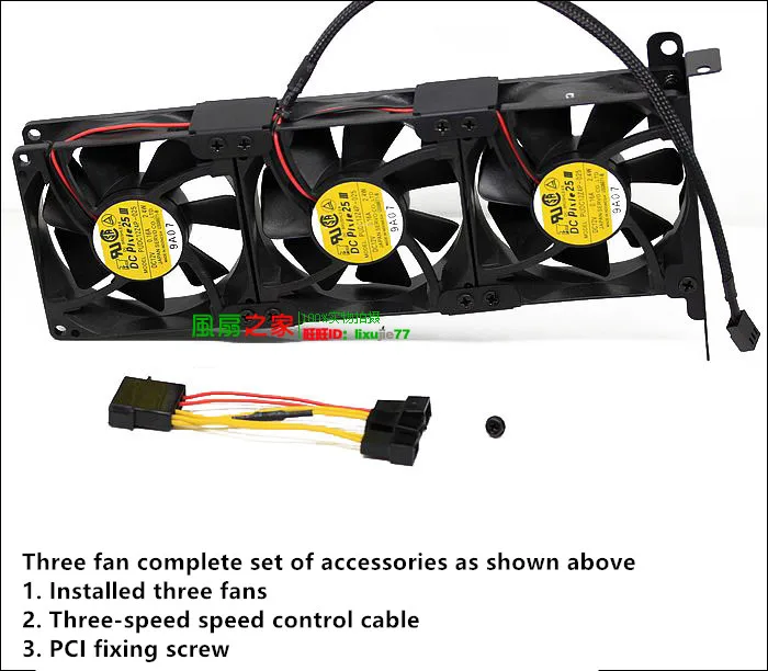 Видеокарта компаньон вспомогательная Видеокарта охлаждения PCI вентилятор для слотов Япония сервопривод 3 регулировка скорости передач 2 шарикоподшипник