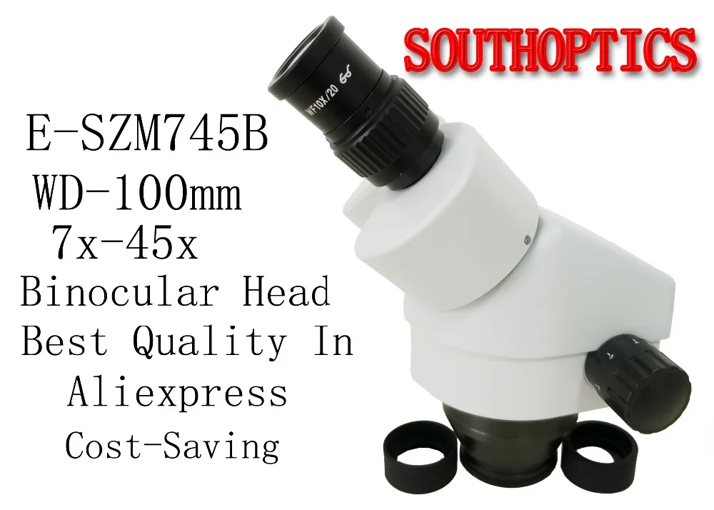 Научный SZM745 7X-45X зум стерео микроскоп бинокулярная головка WF10x окуляр резиновая защита для глаз аксессуары для микроскопа