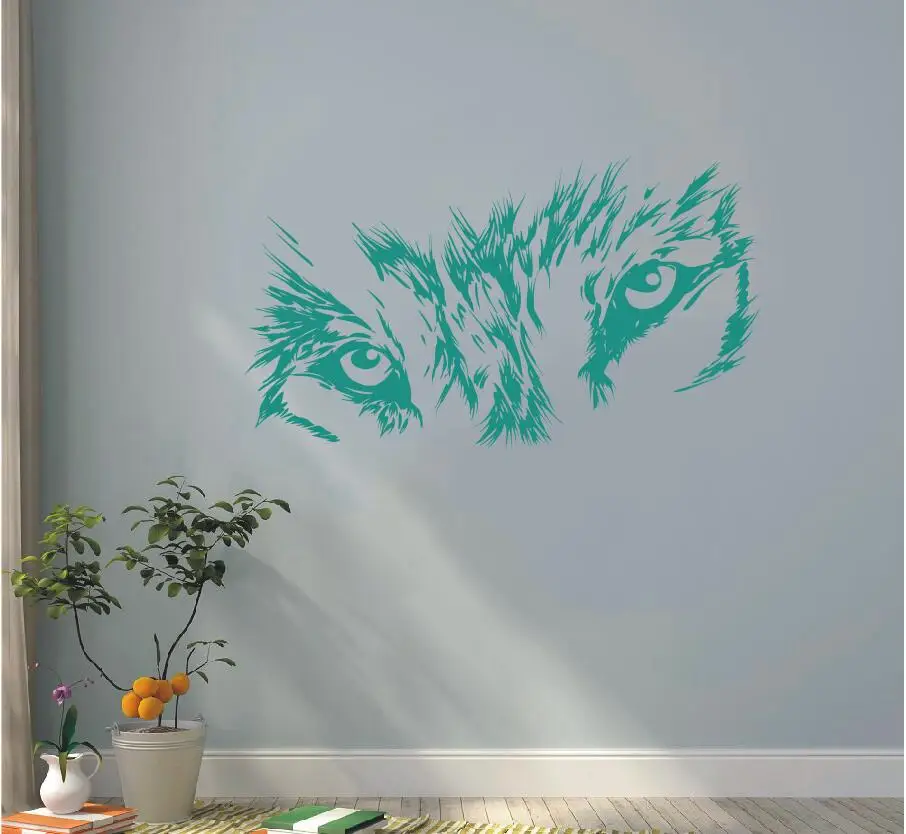 Виниловая настенная роспись глаза волка|eyes wall decal|wall decalswall mural |