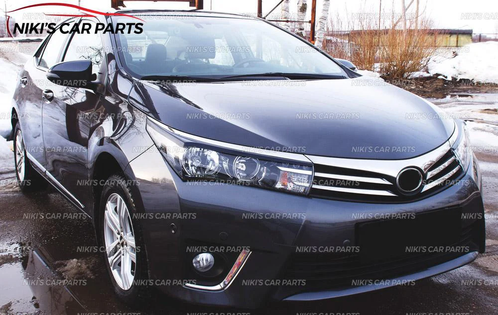 Брови на фары чехол для Toyota Corolla XI 2013- ABS пластиковые реснички ресницы для украшения автомобиля Стайлинг тюнинг