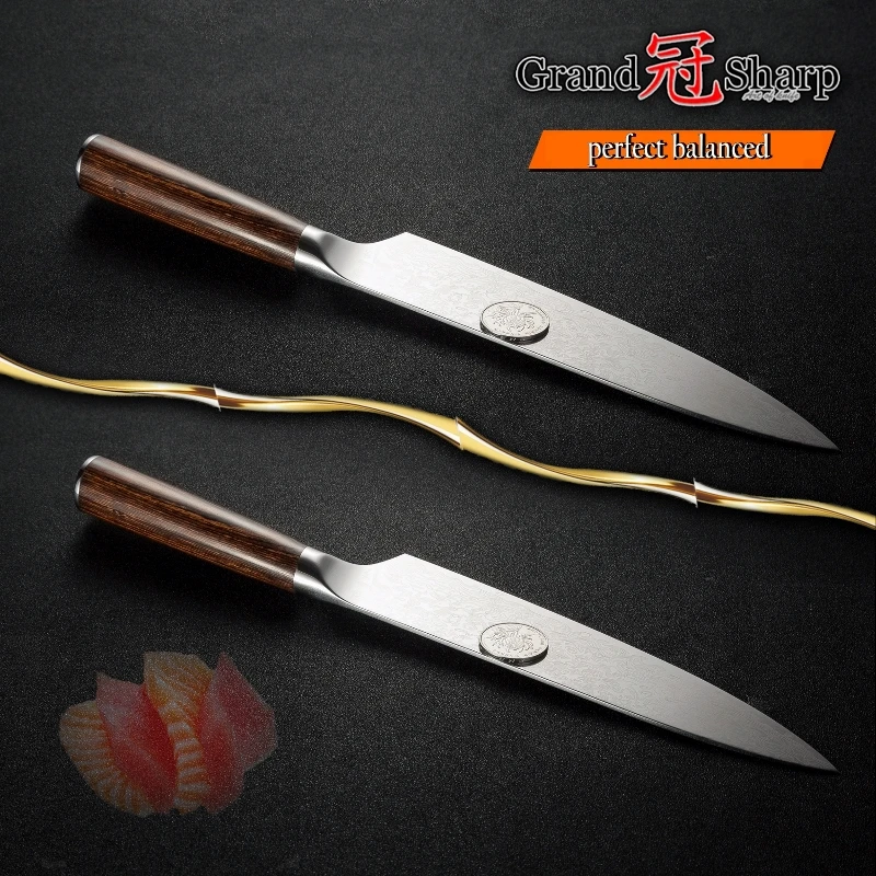 Professional Chef Knife Genuine German Stainless Steel Sanding Laser Pattern Knives Sharp Blade Cooking Tool Gift Box Sheath NEW | Дом и сад