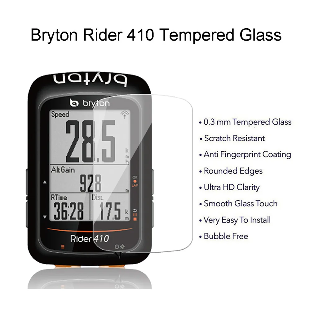 Закаленное стекло 9H для Bryton Aero 60/Rider 410 прозрачное защитное без царапин 2