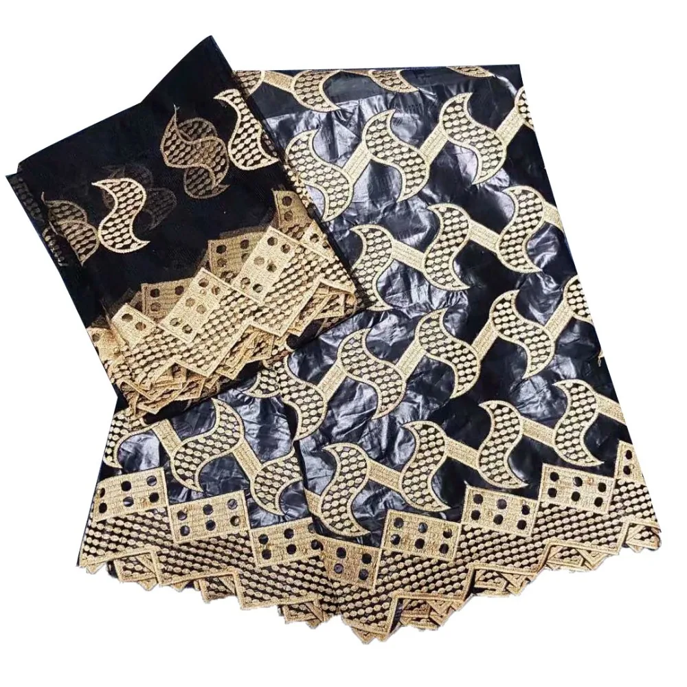 Beaded Cotton Embroidered Nigeria Laces Latest African Wedding Dress Lace Fabric High Quality 7 Yards Bazin Riche Getzner L81-6 | Дом и сад