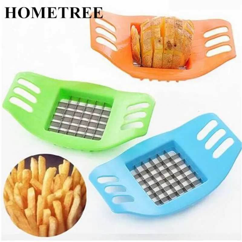 

HOMETREE 1 Pcs French Fry Potato Slicer Cutting Stainless Steel Vegetable Fruit Slicer Manual Potato Cutter Kitchen Tools H209
