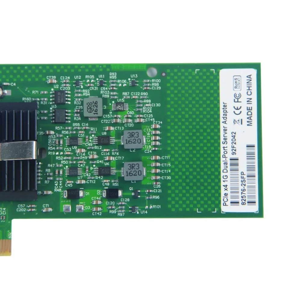 10Gtek Intel 82576 Chip Gigabit Ethernet конвергентный сетевой адаптер (NIC) двойные SFP порты PCI Express 2