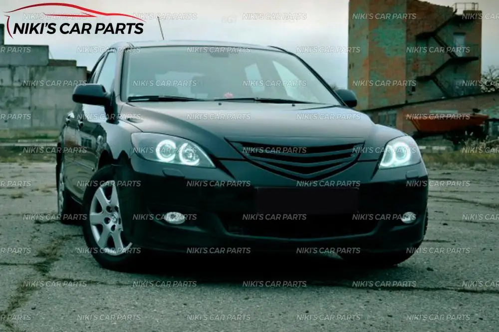 Чехол на решетку радиатора для Mazda 3 2003-2008 хэтчбек ABS пластиковый комплект кузова аэродинамическое украшение автомобиля Стайлинг тюнинг
