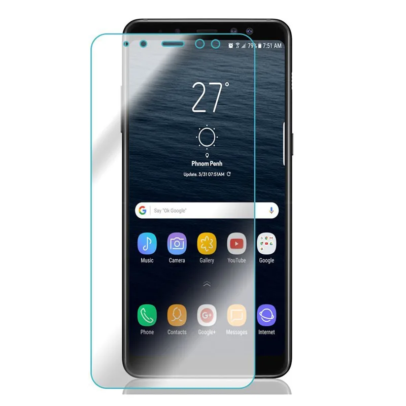 Закаленное стекло для Samsung Galaxy A8 2018 A5 A9 защита экрана 9H 2.5D пленка A8Plus A830 пленка|glass