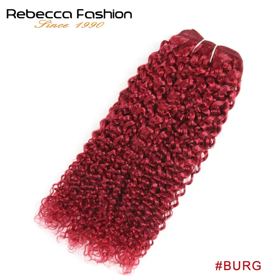 Rebecca Remy бразильские волнистые волосы 100 г предварительно цветные винно красные