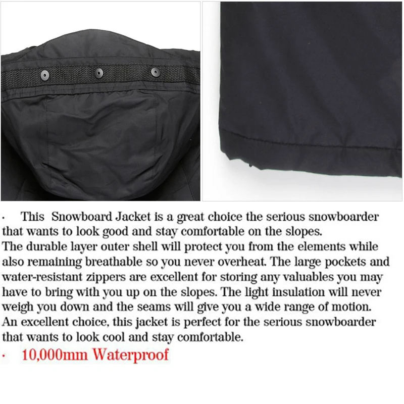 New Edition &quotSouthPlay&quot Winter Waterproof Ski-Snowboard Style Up Black Color Coat Jacket | Спорт и развлечения