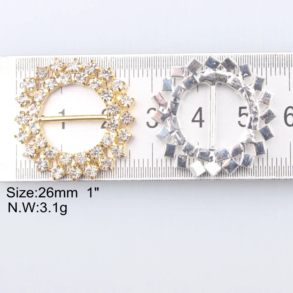26mm 21mm 1" 4/5" Латунная пряжка из горного хрусталя Приглашение Лента Slider Двойной