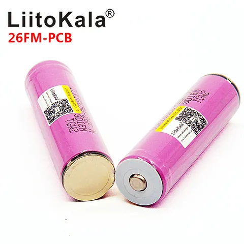 LiitoKala 18650 2600 мАч аккумулятор для фонарика