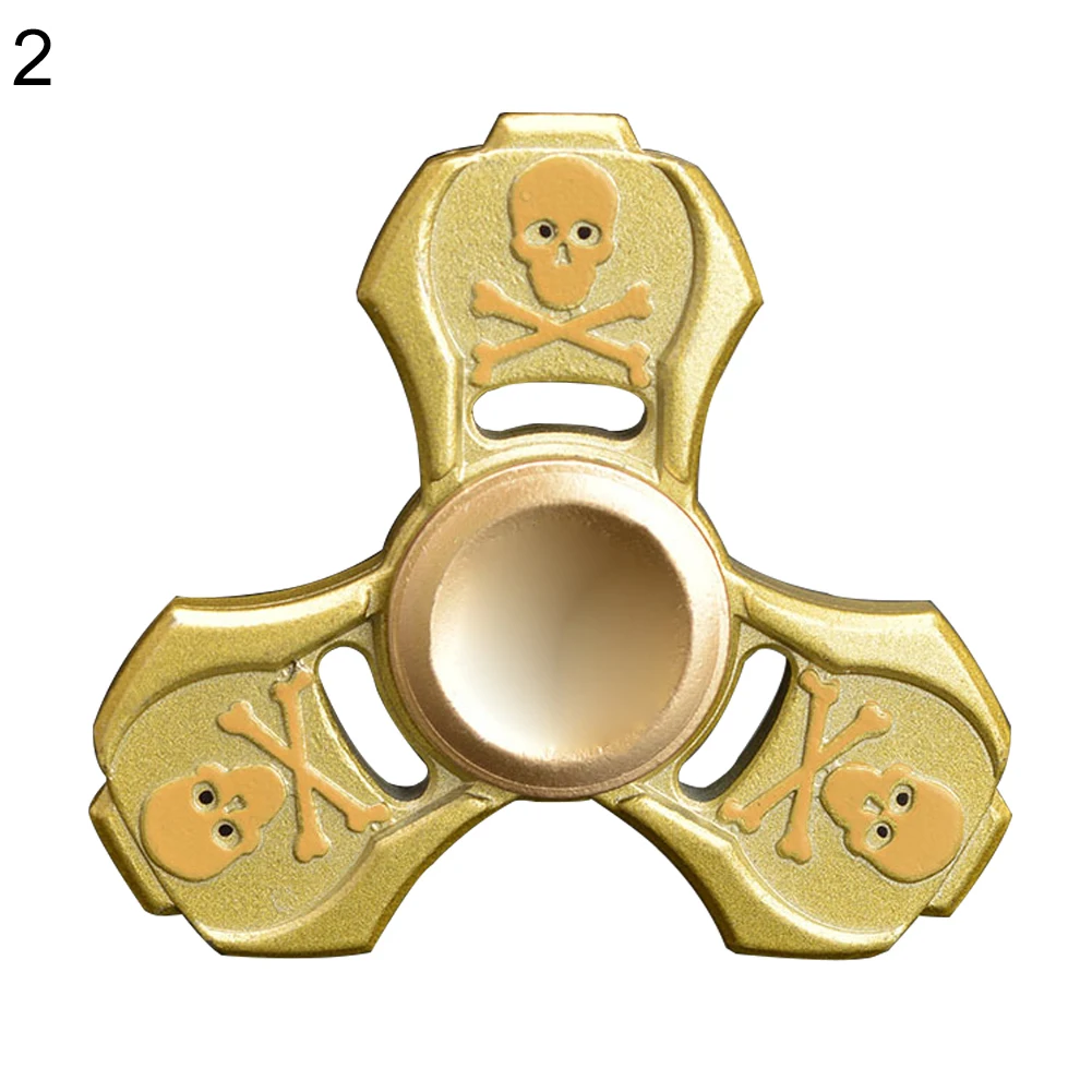 Череп рук Spinner металл палец Tri-Spinner подшипник EDC Непоседа игрушки | Игрушки и хобби