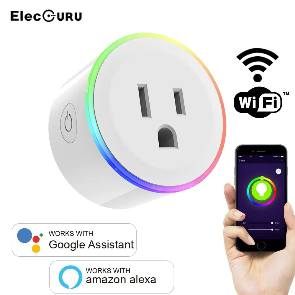 Умная штепсельная вилка Wifi розетка для Google Assistant/Amazon Alexa таймер с дистанционным
