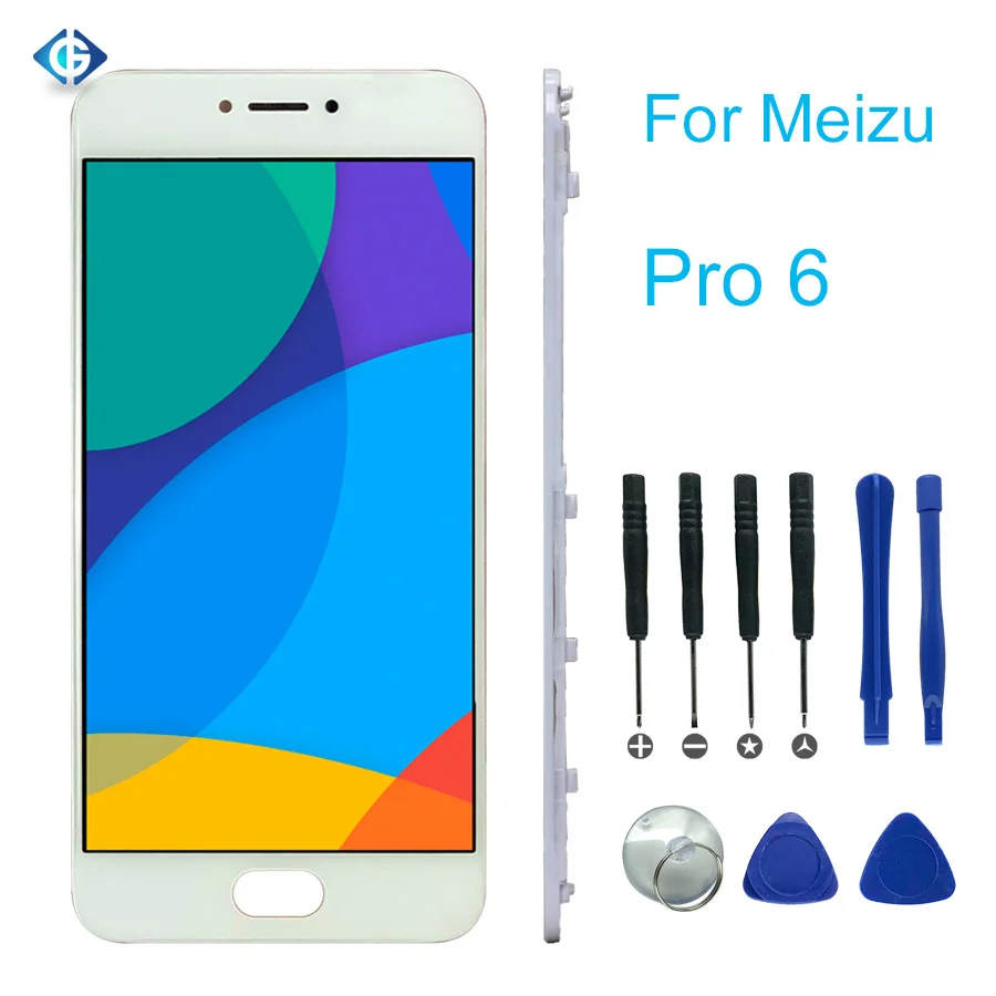 Полный ЖК-дисплей 5," для Meizu Pro 6, ЖК-дисплей, сенсорный экран в сборе+ рамка, полный экран для Meizu Pro6 M570M M570H, дисплей