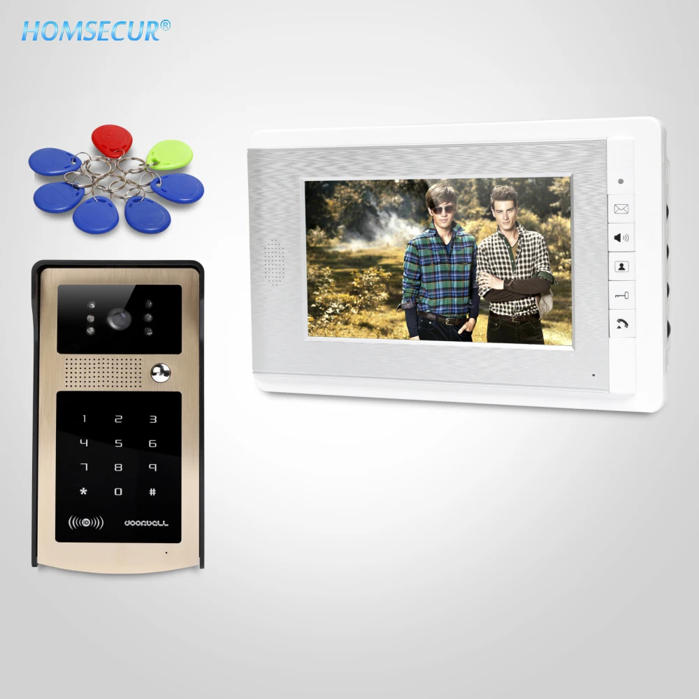 

HOMSECUR 7" Wired Video Door Entry Security Intercom with Mute Mode for Home Security XC004-G+XM708-S