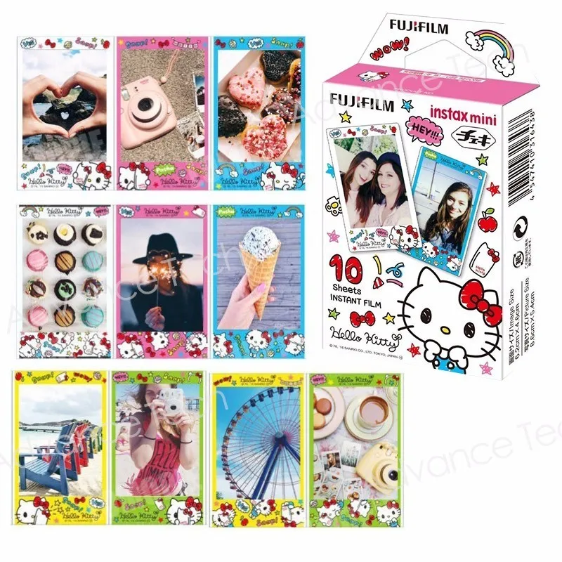 Fujifilm Instax Mini Плёнки новый рисунок Hello Kitty для Fuji Фотоаппарат моментальной печати Neo