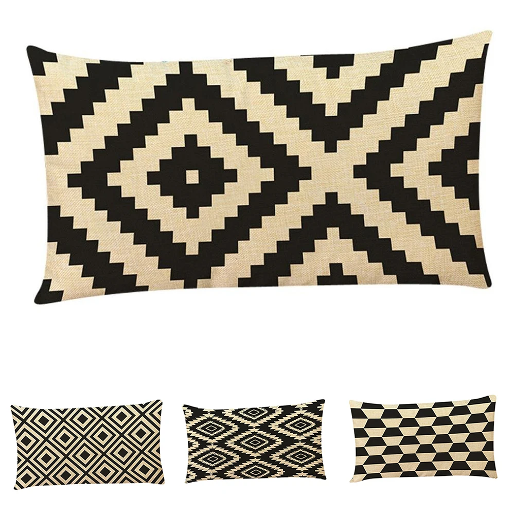 Bluelans прямоугольник геометрический узор печати Наволочки Пледы дома | Дом и сад