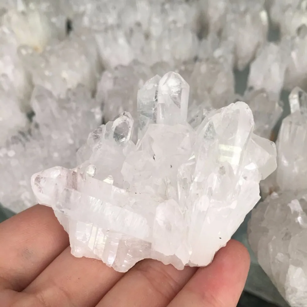 Натуральный прозрачный белый кварц Кристалл кластер кристалл drusy образец Рейки