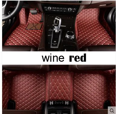 wine red RKAC для LEXUS RX270 RX350 RX450 автомобильные коврики на заказ, автомобильные коврики для интерьера, кожаные Коврики для ног, аксессуары для автомобиля-Стайлинг - Название цвета: wine red