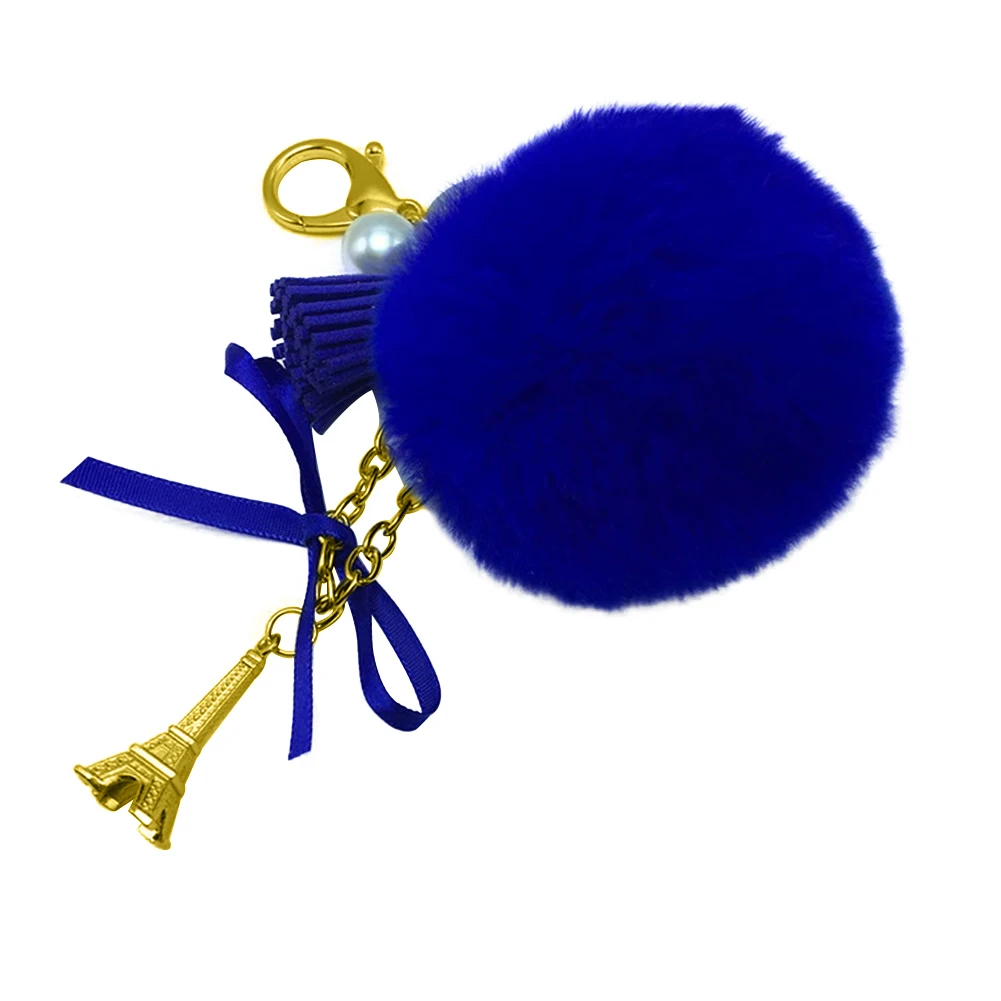 Шик Эйфелева башня искусственного кролика рекс Мех животных мяч кисточкой