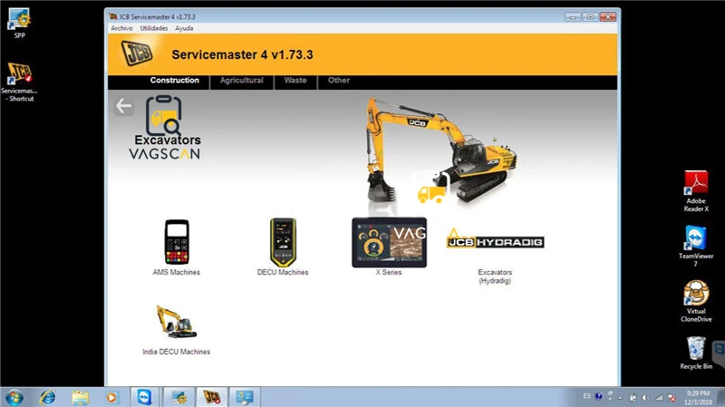 Сельскохозяйственные Строительное оборудование для JCB электронный Услуги инструмент(DLA) JCB servicemaster heavy duty truck диагностический инструмент