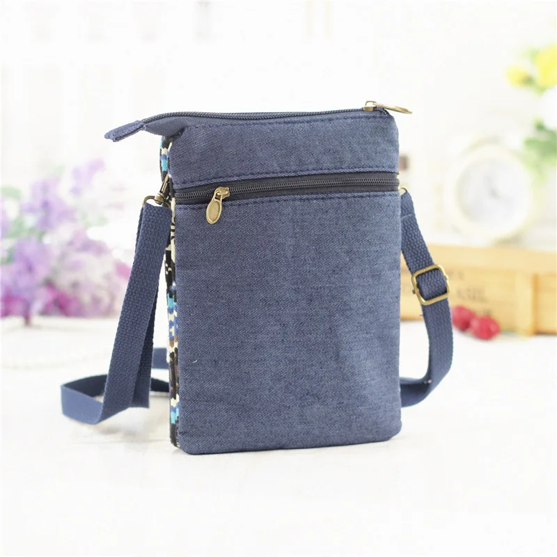 

longmiao Women National Coin Purse Clutch Flower Printed Mini Messenger Bags Phone Pouch Girls Multi Pocket Organizer Bag