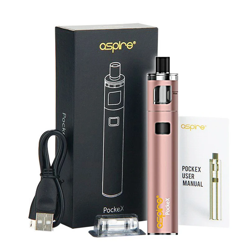 Стартовый набор Aspire PockeX AIO 1500 мАч 23 Вт с баком атомайзера 2 мл/Спираль Ом 316L