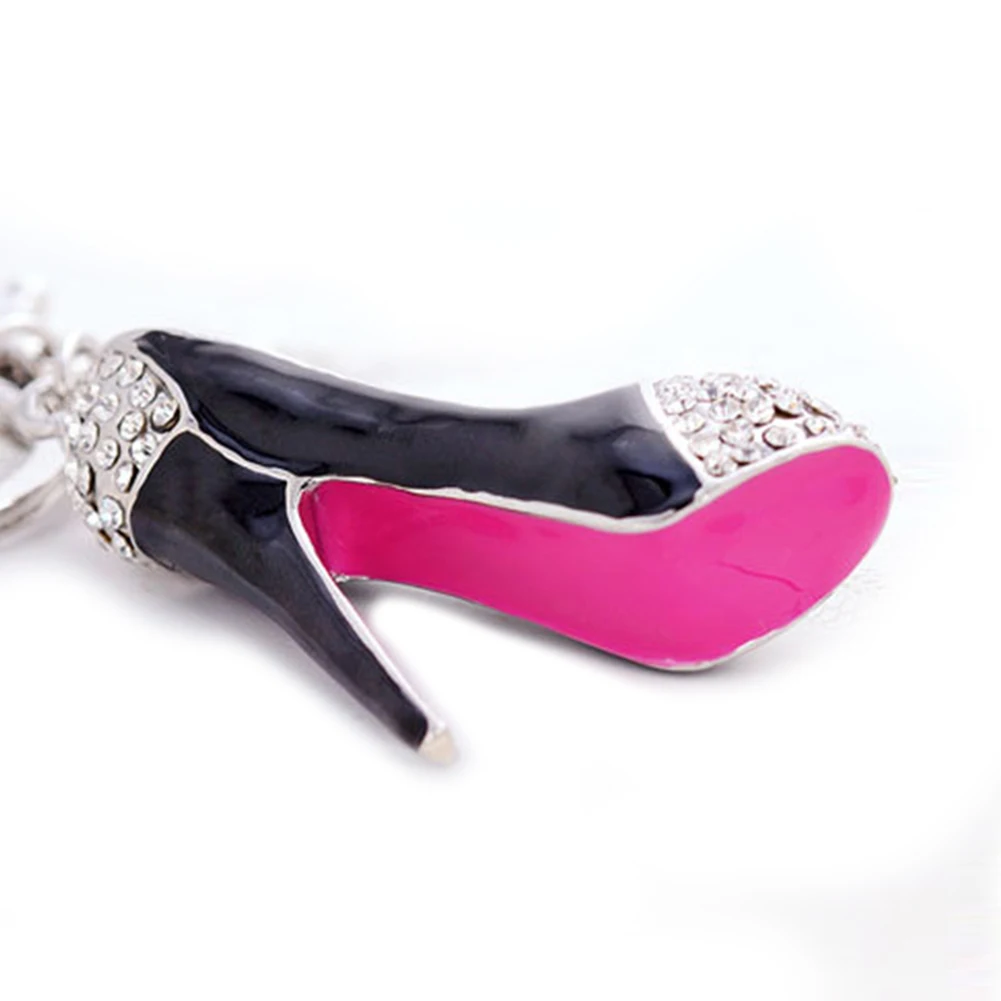 Модная женская обувь на высоком каблуке с подвеской блестящий брелок из сплава